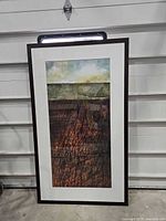 Full view of framed abstract wall art