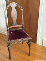 Full view of walnut parlour chair