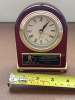 Front view showing dial, plaque and tape for width