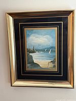 Full view of framed print hanging