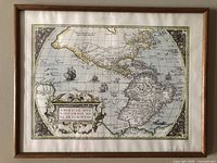 Framed Ortelius map full view