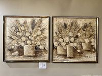 Both paintings side by side on wall