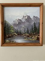 Full view of framed painting on wall