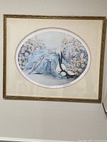Full view of framed lithograph