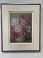 Full view of framed oil painting