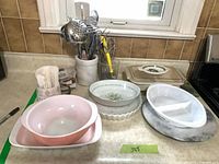 Group shot of all kitchenware on countertop