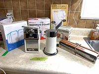 Group shot of entire lot on countertop