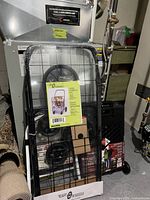 Packaged Easy Wheels large shopping cart with label visible