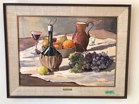 Full view of framed painting