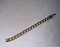 Entire bracelet laid flat showing full length and link style