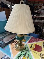 Full view of lamp with shade