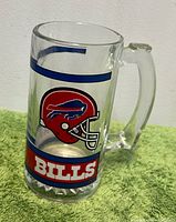 Front view showing Buffalo Bills red helmet logo and blue stripes