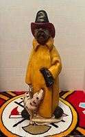 Front view firefighter figurine with Dalmatian