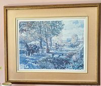 Framed lithograph full view