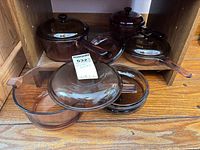 Group shot of all four cookware pieces with lids
