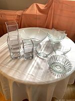 Group shot of all glassware on table