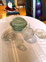 Top view showing all items on table