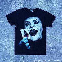 Full front view of the T-shirt showing Joker graphic