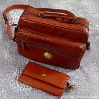 Handbag and matching wallet front view