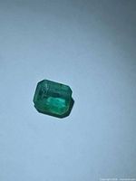 Octagon-cut emerald front view