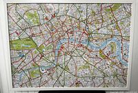 Full view of framed London map