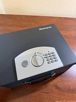 Top view of SentrySafe showing brand logo and electronic control panel