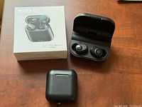 TOZO T6 box, open charging case with earbuds, additional black charging case