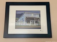 Full view of framed photograph with mat and frame visible