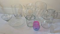 Group shot of all ten glass pieces