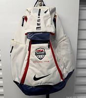 Front view showing logos, colors, compartments