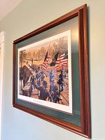 Framed Don Stivers print on wall