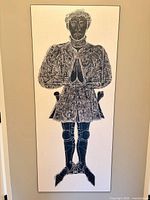 Full view of knight print on panel