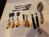 Group shot of all utensils laid out on countertop