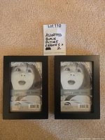 front view showing both identical black 4×6 frames with stock image inserts