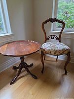 Side table and chair together