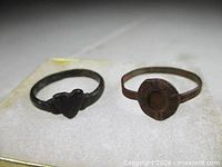 Both rings front view on foam pad