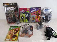 Group shot of all figures and dispenser in lot