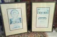 Both framed prints side by side showing full view