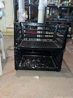 Two crates stacked to show front ventilation and overall form