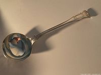 Full view of sterling silver ladle