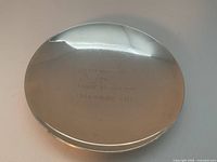 Top view showing engraving and overall dish shape