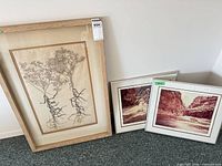 Group shot of all three framed pieces