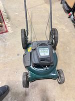 Top view of Craftsman mower showing engine and deck