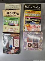 All ten craft books and magazines laid out