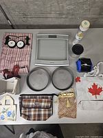 Overview of all items laid out on table