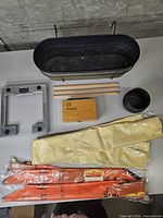 overview of all items on table