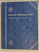 Front cover of Whitman Lincoln Memorial Cent Collection folder