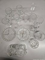 Group view of all crystal and glass pieces