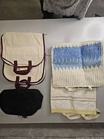 All four bags laid out closed