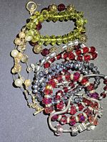 Group view of all beaded bracelets